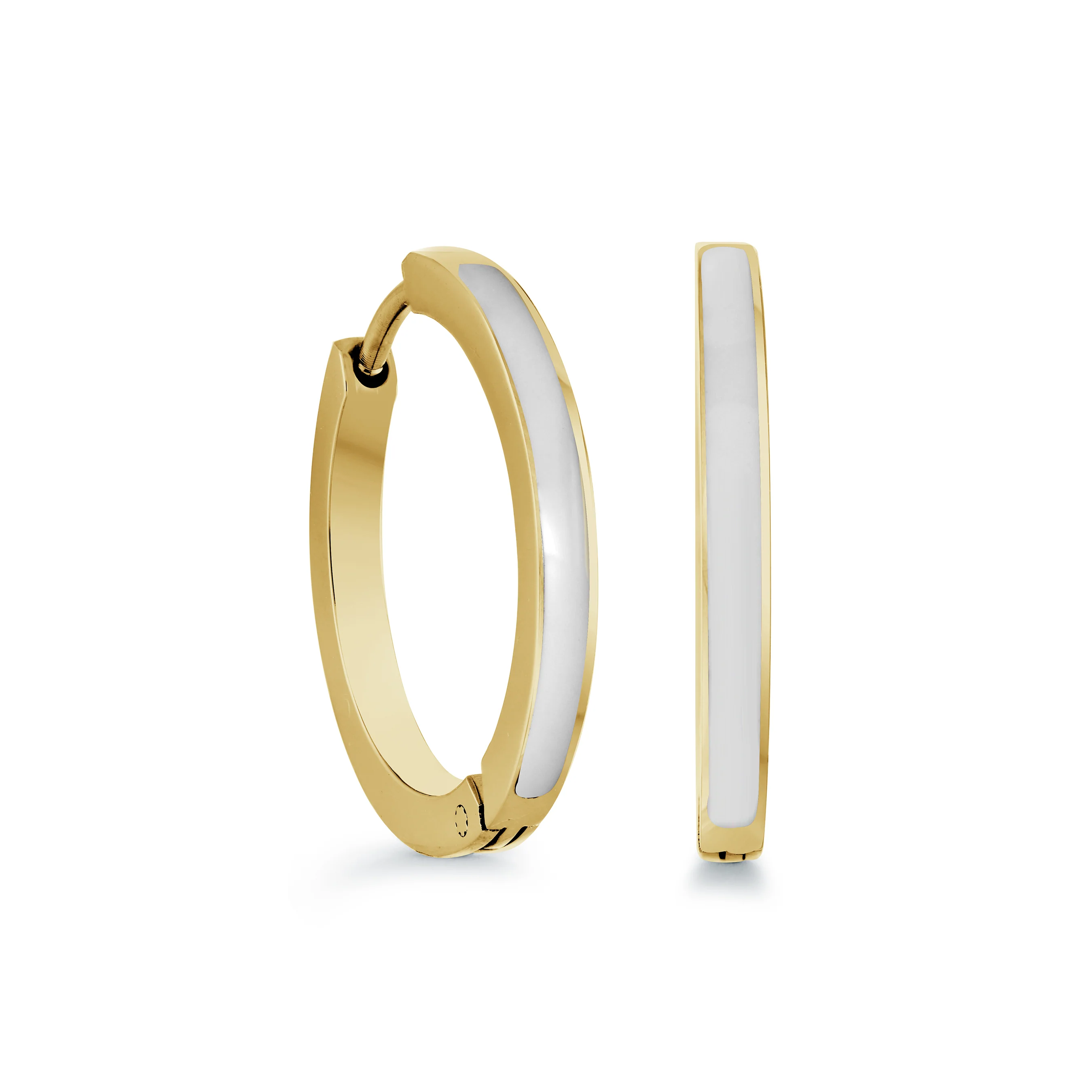 20mm Enamel Hoop Earrings - Image 4