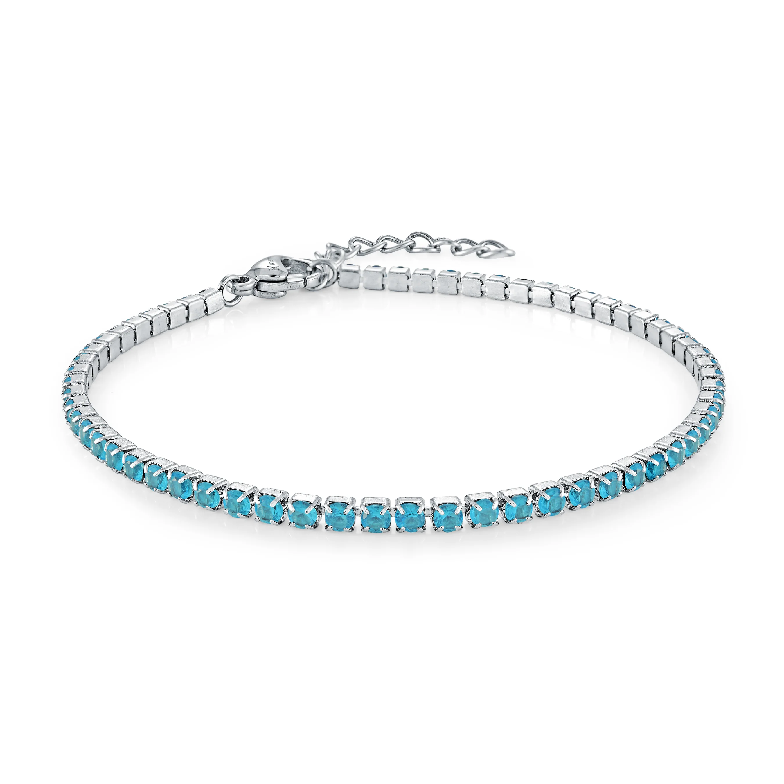 2mm Colored Cz Micro Bracelet - Image 3