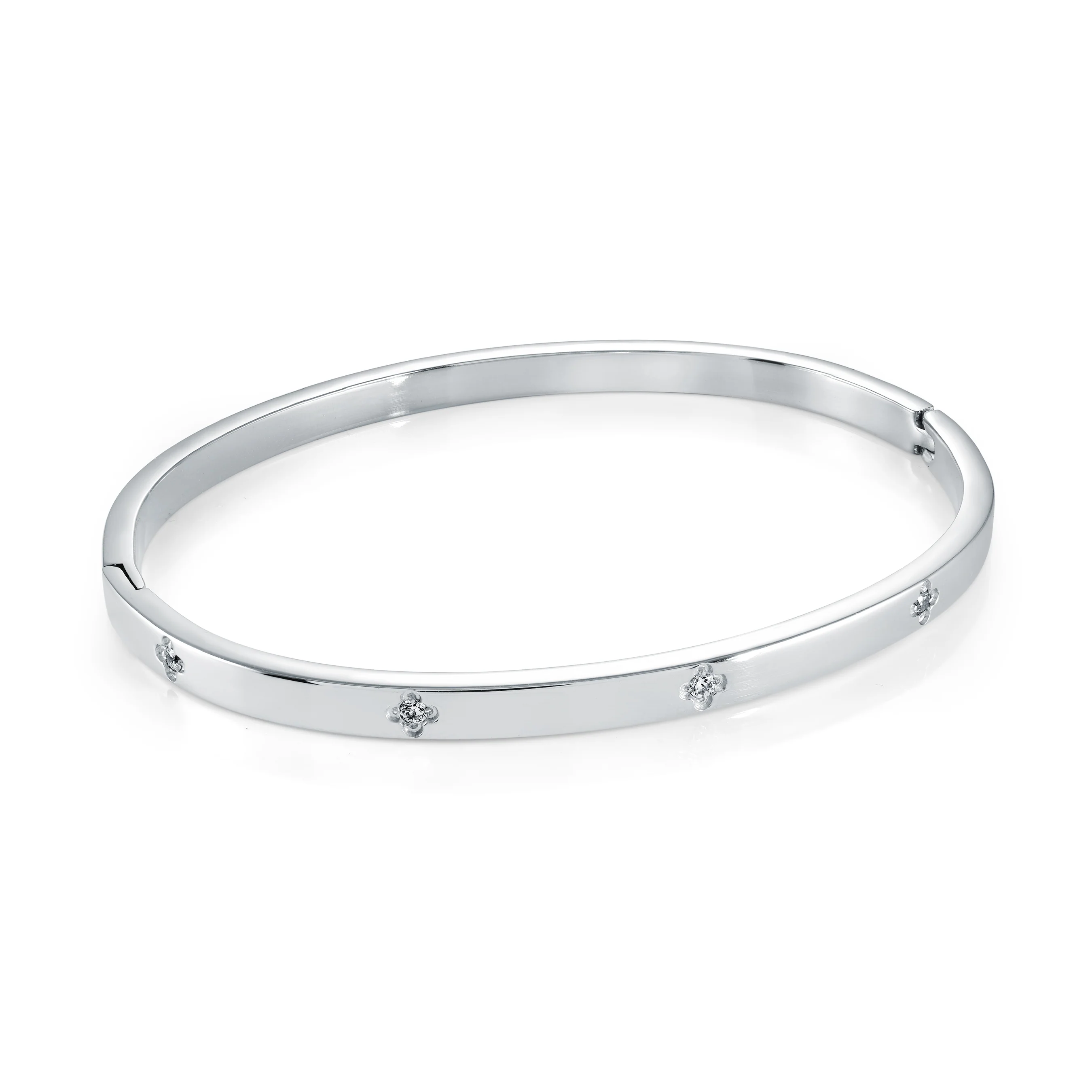 4mm White-Cz Bangle