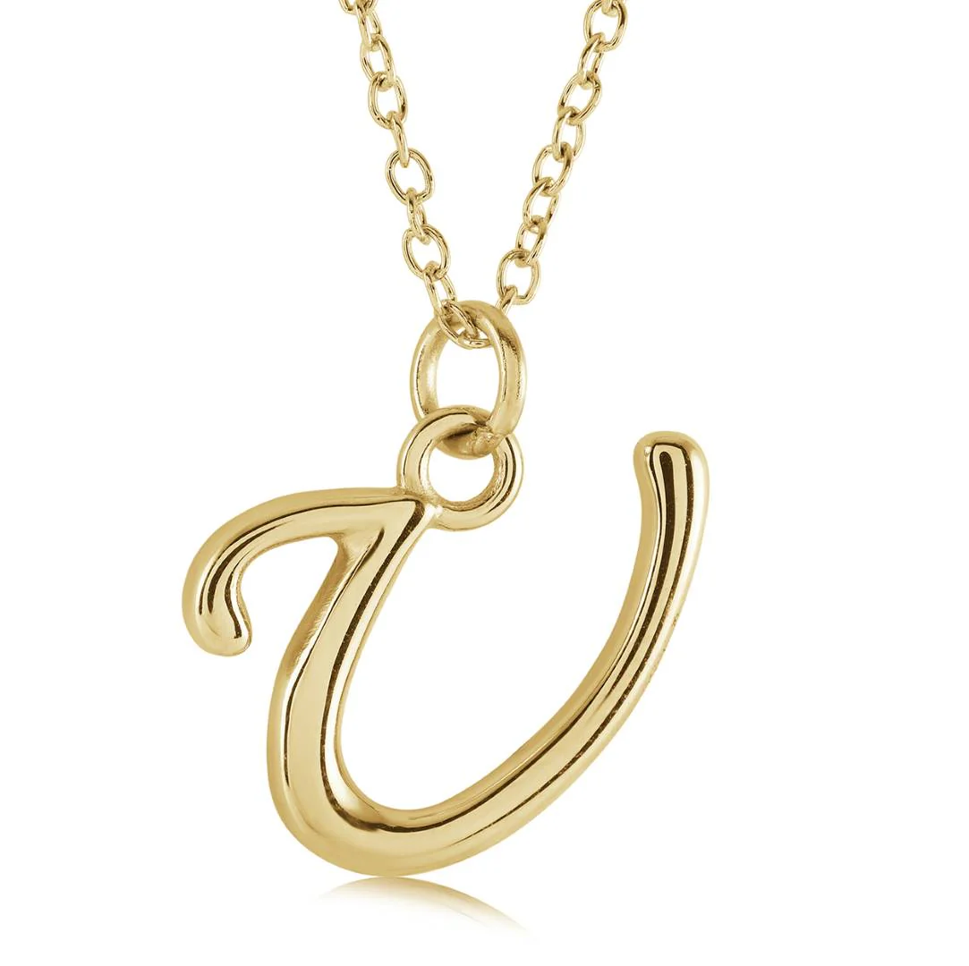 Cursive Initial Necklace - Image 42