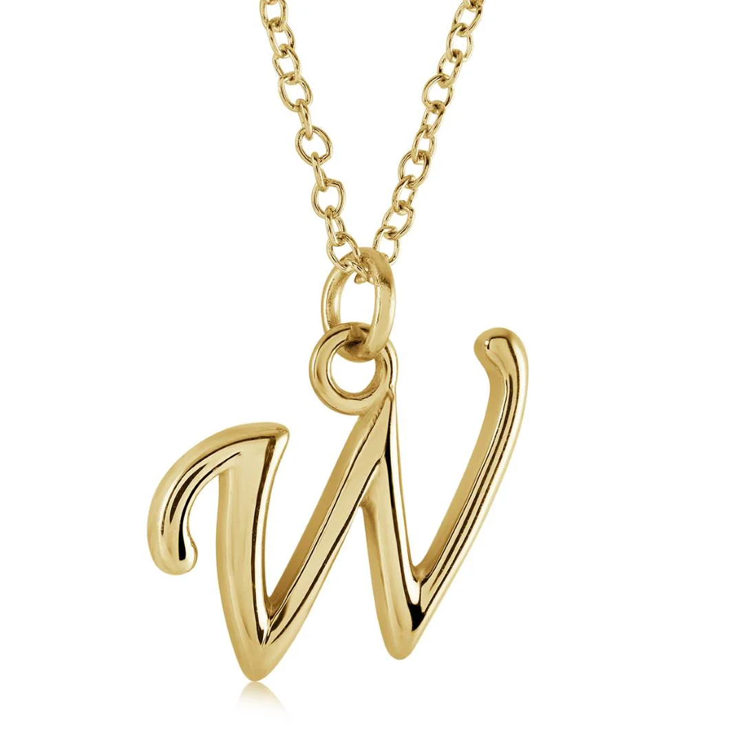 Cursive Initial Necklace - Image 46