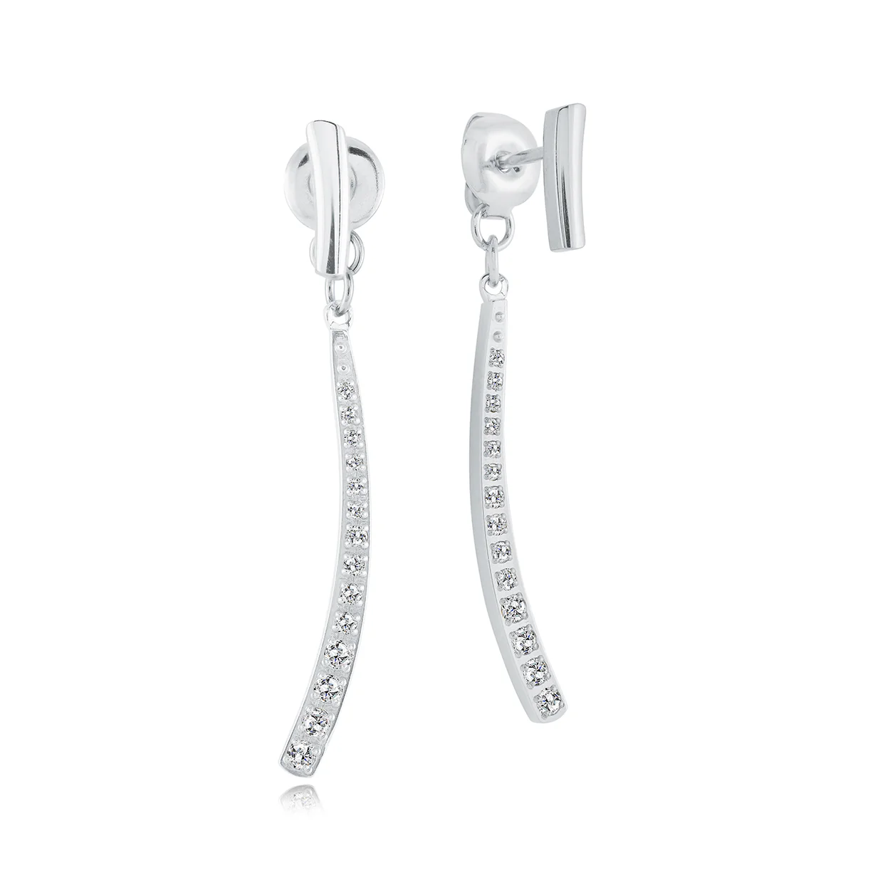 Cz Dangle Climber Studs